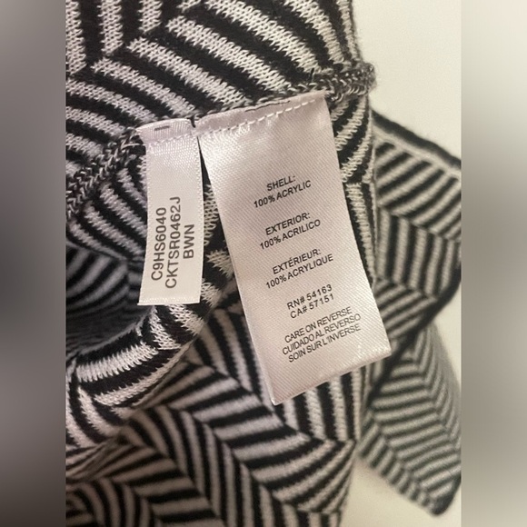 Calvin Klein Cowl Neck Long Sleeve Herringbone Pullover Sweater -M- - Picture 7 of 7